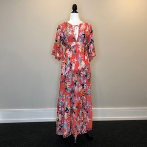 FINAL SALE! Orange Floral Jaase Maxi Dress